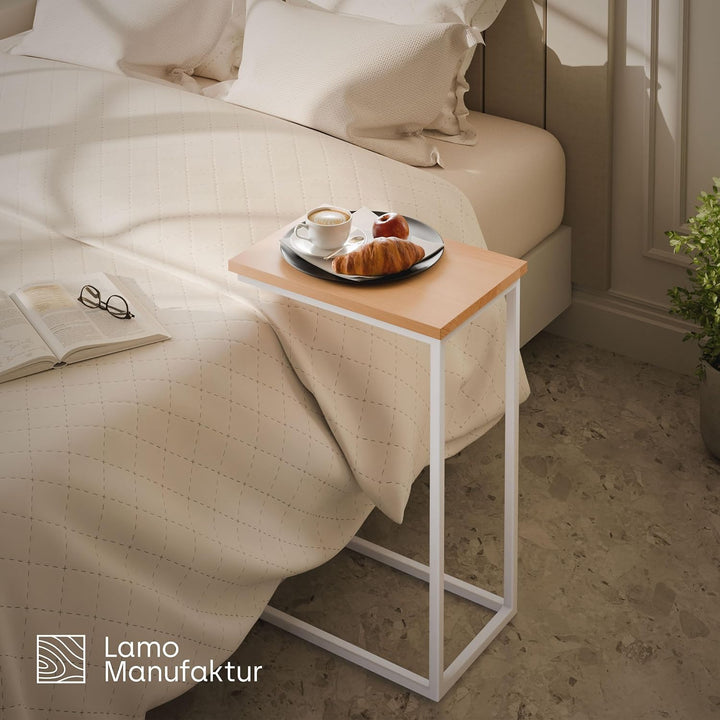 LAMO Manufaktur Beistelltisch | Laptoptisch | Sofatisch | mobiler Kaffeetisch | Nachttisch | 45x30x6