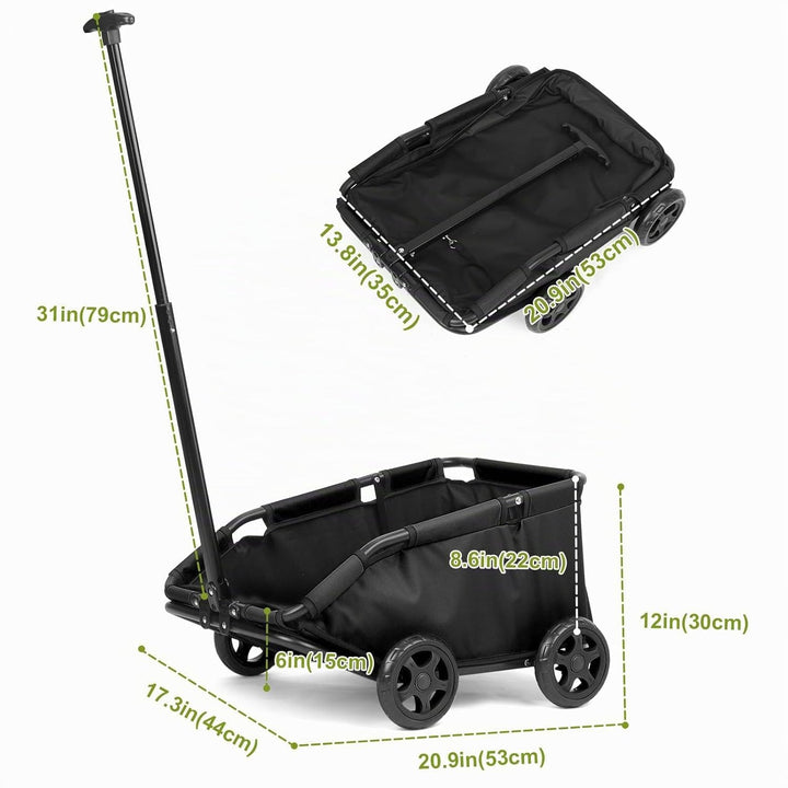 Mini-Hundewagen für Mini-Haustiere, faltbarer multifunktionaler Einkaufswagen mit ausziehbarem Ziehg