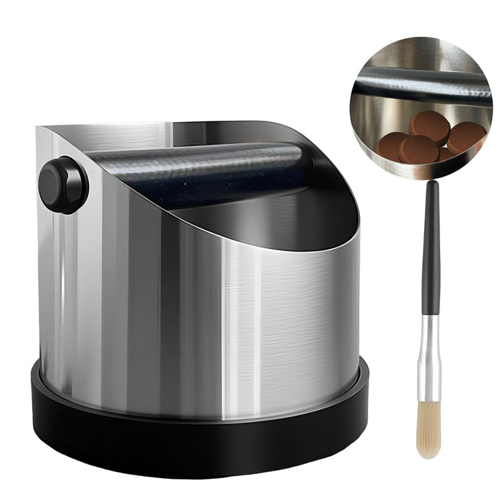 Kaffeesatz Knock Box, Klein Edelstahl Espresso Kaffee Knock Box, Kaffeemahlen Knock Out Box mit Abne