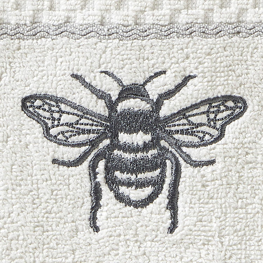 SKL Home Farmhouse Bee Handtuch-Set, Weiss, 16x25, Farmhouse Bee