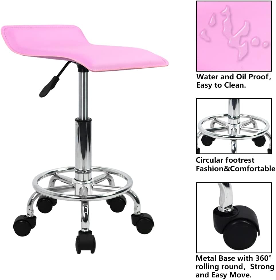 KKTONER Rollhocker Square (Rosa), Rosa