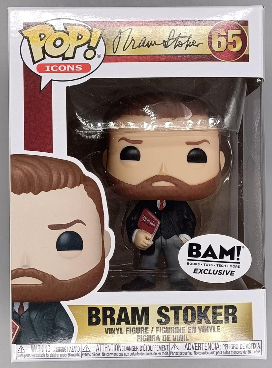 Funko Exclusive Bram Stoker with Book Icon Pop! Vinyl