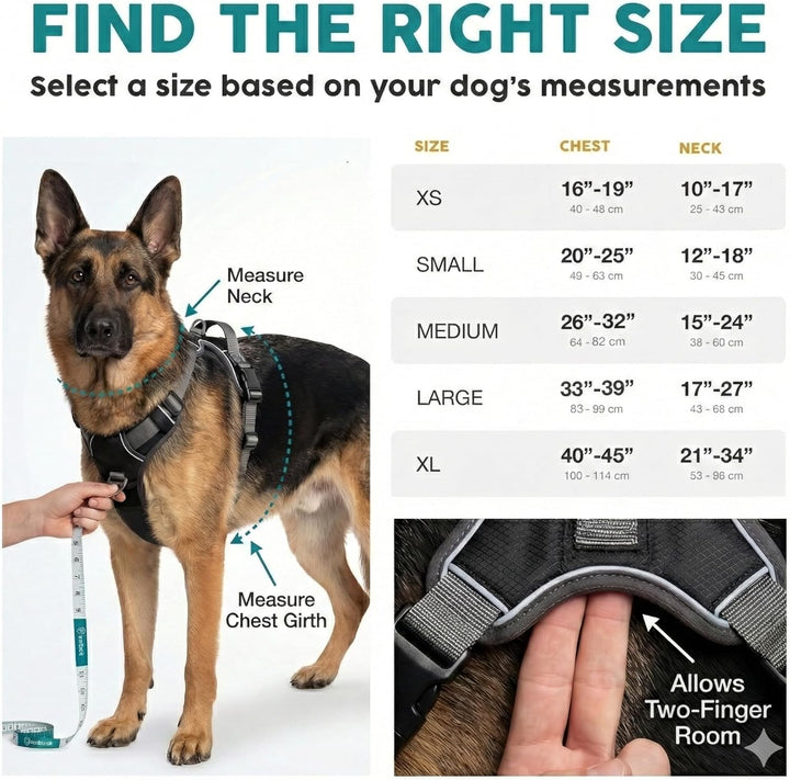 Embark Adventure Hundegeschirr, Einfaches An- und Ablegen mit Leinenbefestigung Vorne und Hinten & K
