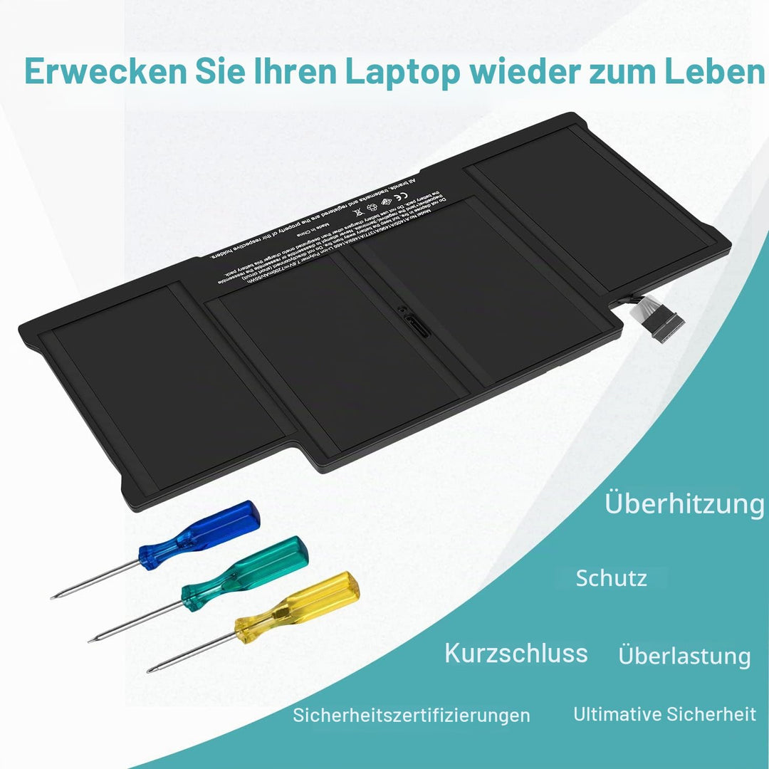 A1405 Akku kompatibel mit MacBook Air 33 cm (13 Zoll) 7,2 V 72000 mAh, A1466 A1377 A1496 Anfang 2014
