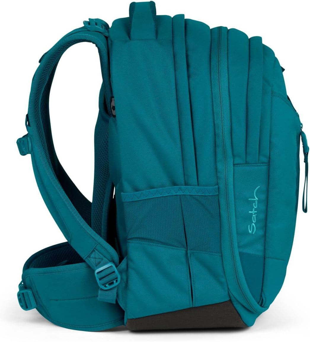 Satch Match Schulrucksack Set 3tlg. inkl. Schlamperbox und Sportbeutel Deep Petrol, Deep Petrol