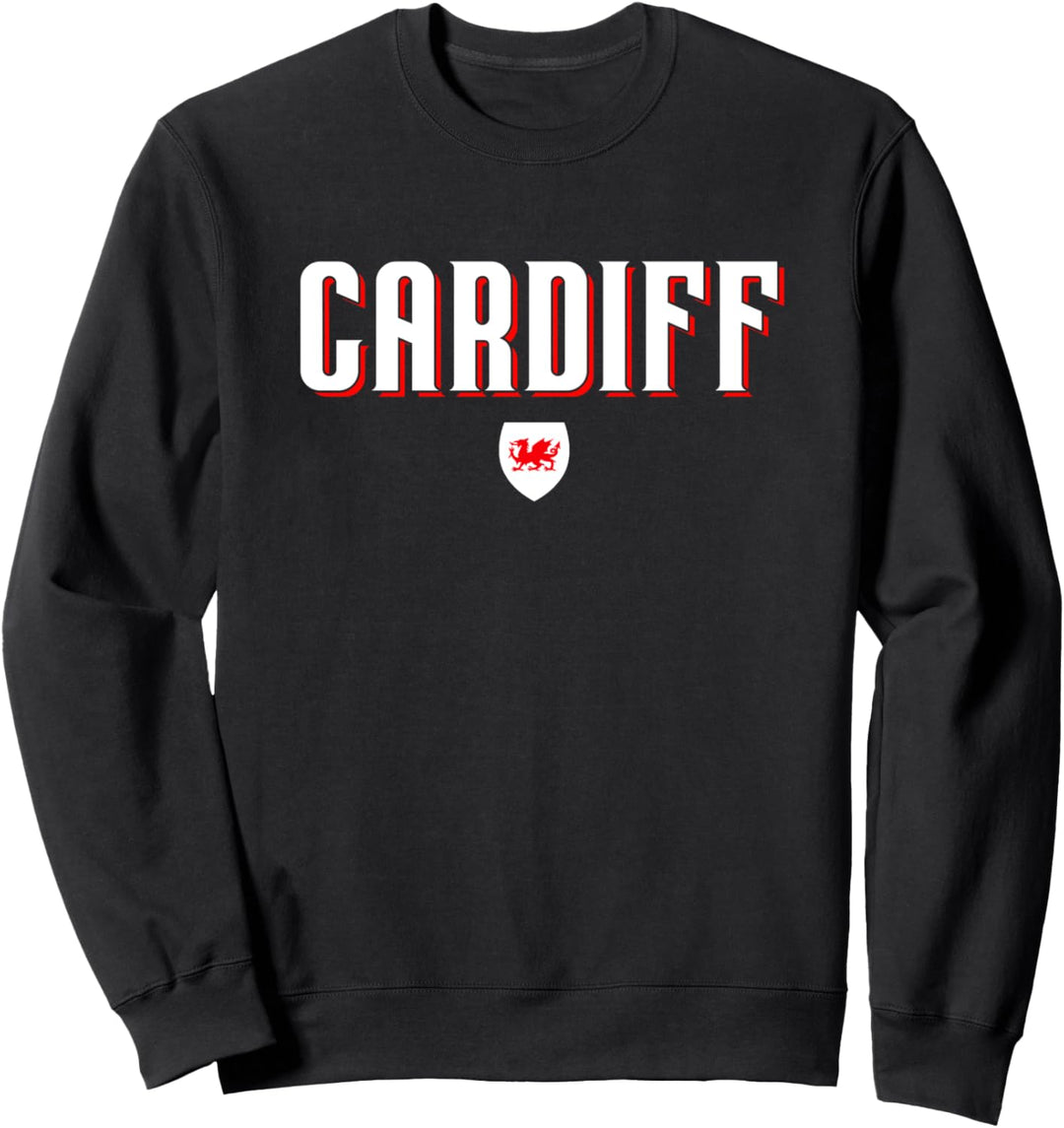 Cardiff Welsh Souvenir - Cymru Red Dragon Flag of Wales Sweatshirt