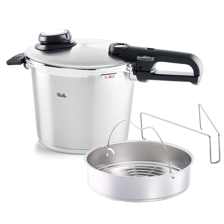 Fissler Vitavit Premium / Schnellkochtopf (6 L, Ø 22 cm) Edelstahl-Dampfkochtopf,4-Garstufen, inkl.