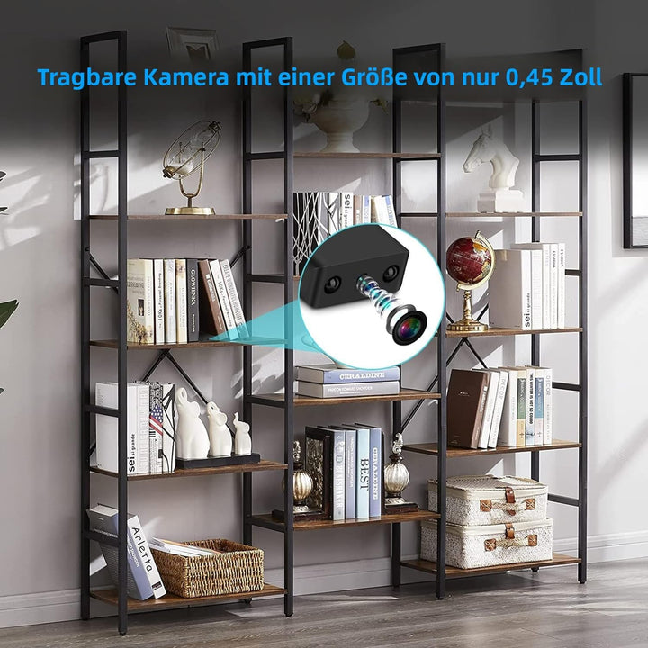 Mini Kamera, 4K HD WLAN Überwachungskamera mit Nachtsicht, Bewegungserkennung, Remote Viewing für Si