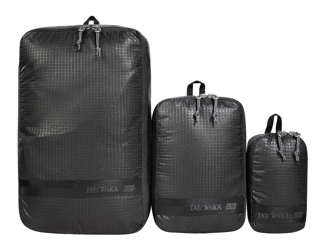 Tatonka Packwürfel Stuffsack Zip Set 3 - Ultraleichtes und platzsparendes Packtaschen-Set mit Reissv