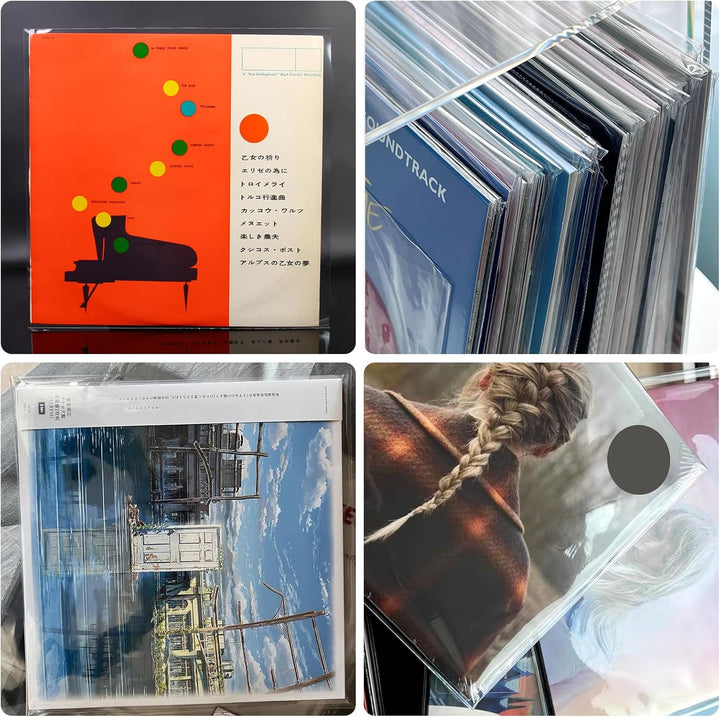 Schallplatten Innenhüllen 100 Stück Vinyl Schutzhüllen für 12 Inch LP