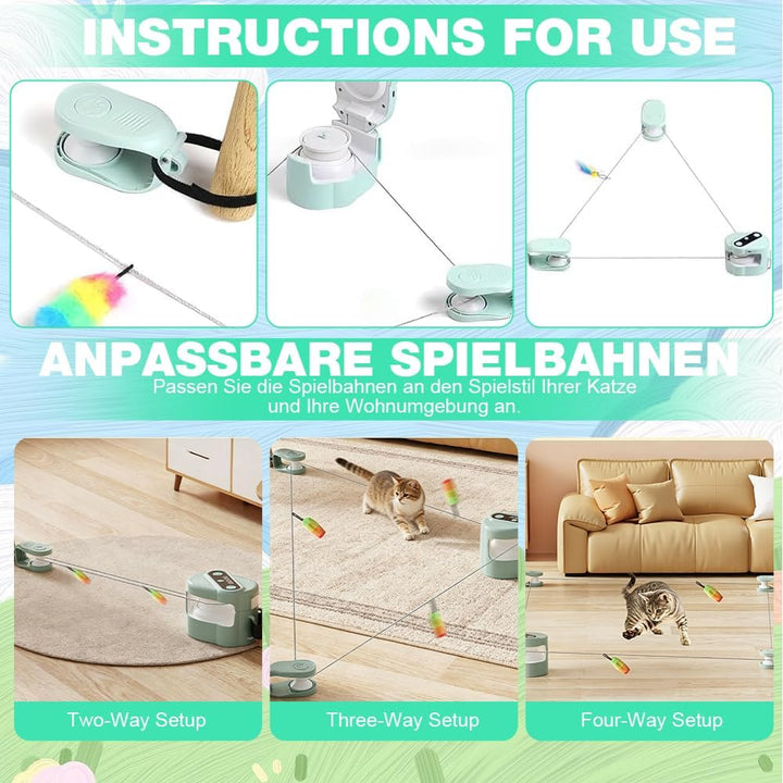 Interaktives Katzenspielzeug, Katzenspielzeug Elektrisch, Katzenlaufband, Automatisch/Ferngesteuerte