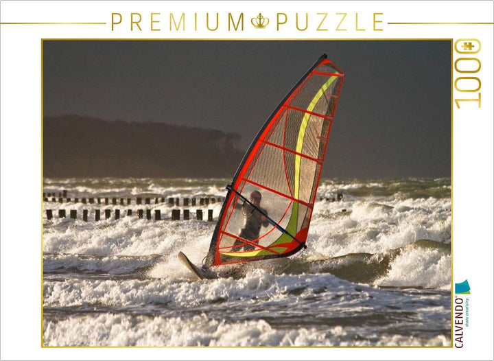 CALVENDO Puzzle Surfer auf der Ostsee 1000 Teile Lege-Grösse 64 x 48 cm Foto-Puzzle Bild von Rico Kö