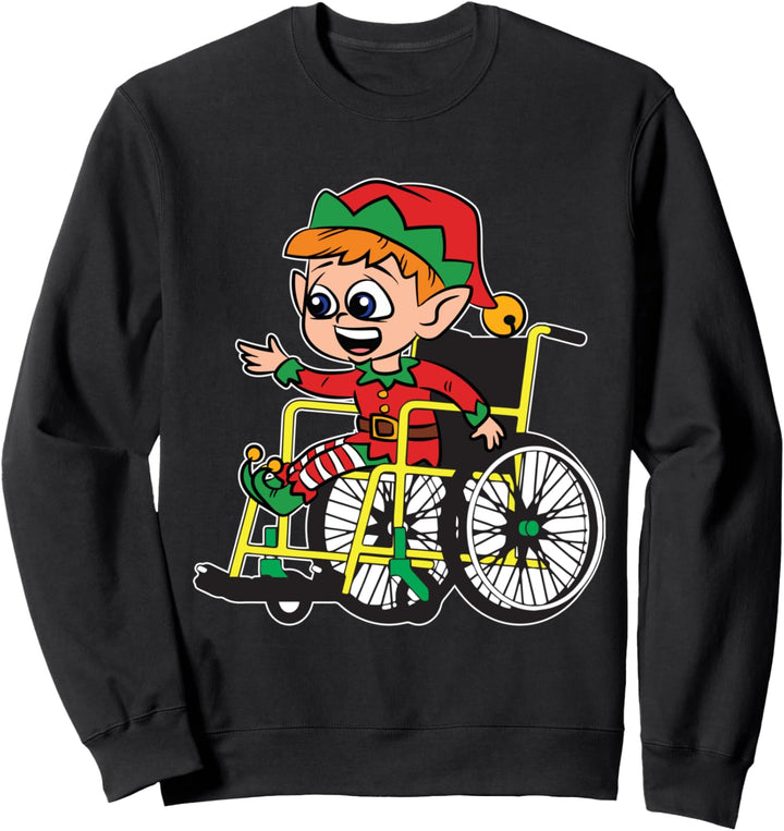 Weihnachten Kind im Rollstuhl Sweatshirt
