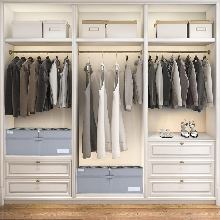LUVHOMEE Schuhorganizer für Closet, Passt 24 Paare, grosse Schuhschrank, Schuhbox mit Durchsichtigem