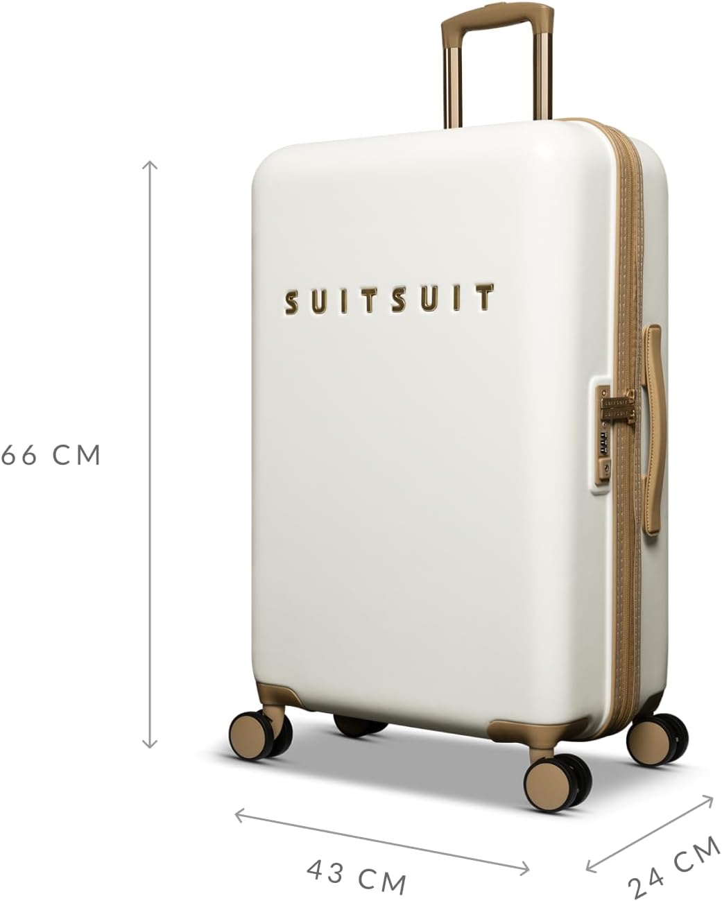 SUITSUIT Koffer Gross 66 cm - Leicht Hartschalen Reisekoffer mit Rollen - TSA-Schloss - 59 L - Fusio