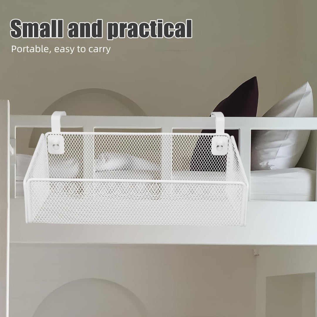 PRETYZOOM HäNgender Aufbewahrungskorb Aus Metall 27X12X9Cm Mit 10 Haken FüR Bett Organizer Zum Einhä