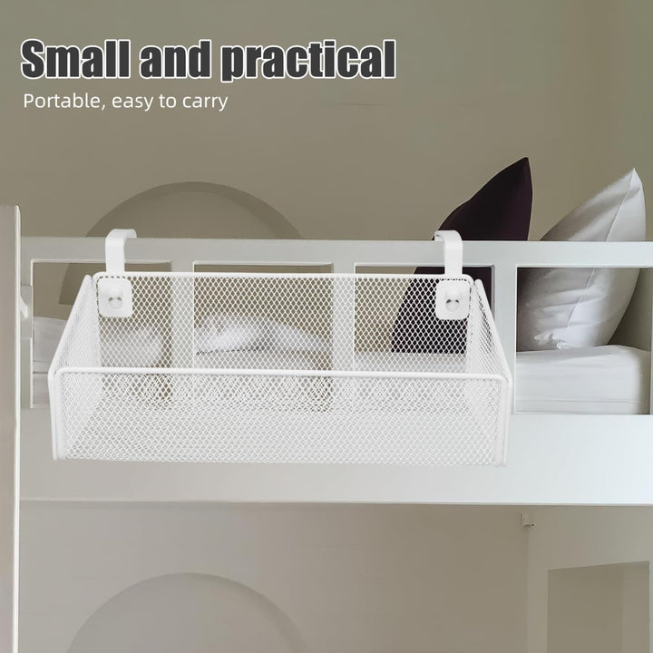PRETYZOOM HäNgender Aufbewahrungskorb Aus Metall 27X12X9Cm Mit 10 Haken FüR Bett Organizer Zum Einhä