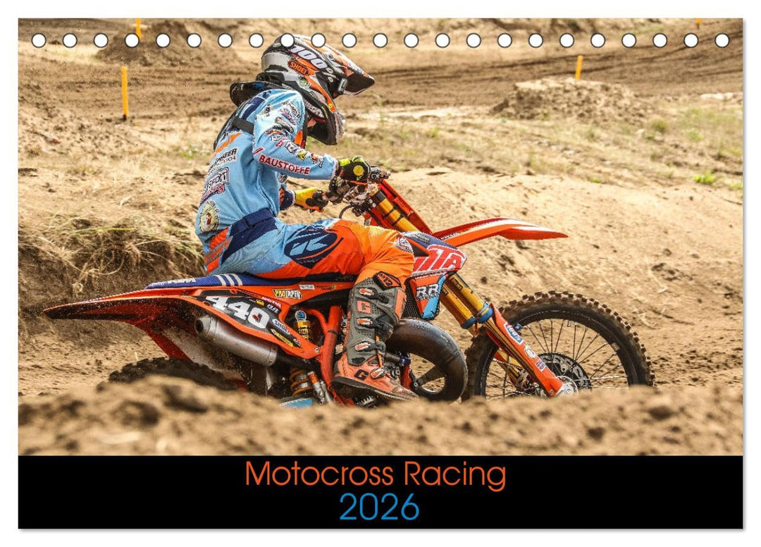 Motocross Racing 2026 (Tischkalender 2026 DIN A5 quer), CALVENDO Monatskalender: Actionreiche Fotos