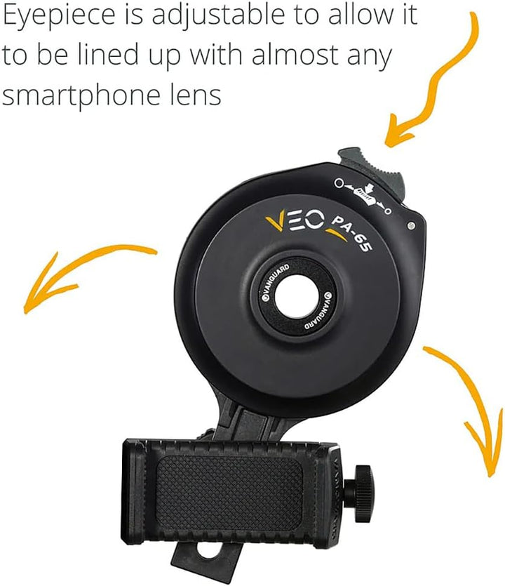 Vanguard Veo PA-65 - Smartphoneadapter für Spektive Spektiv und Fernglas, Spektiv und Fernglas