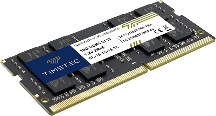 Timetec 32GB KIT (2x16GB) DDR4 2133MHz PC4-17000 Non-ECC Unbuffered 1.2V CL15 2Rx8 Dual Rank 260 Pin