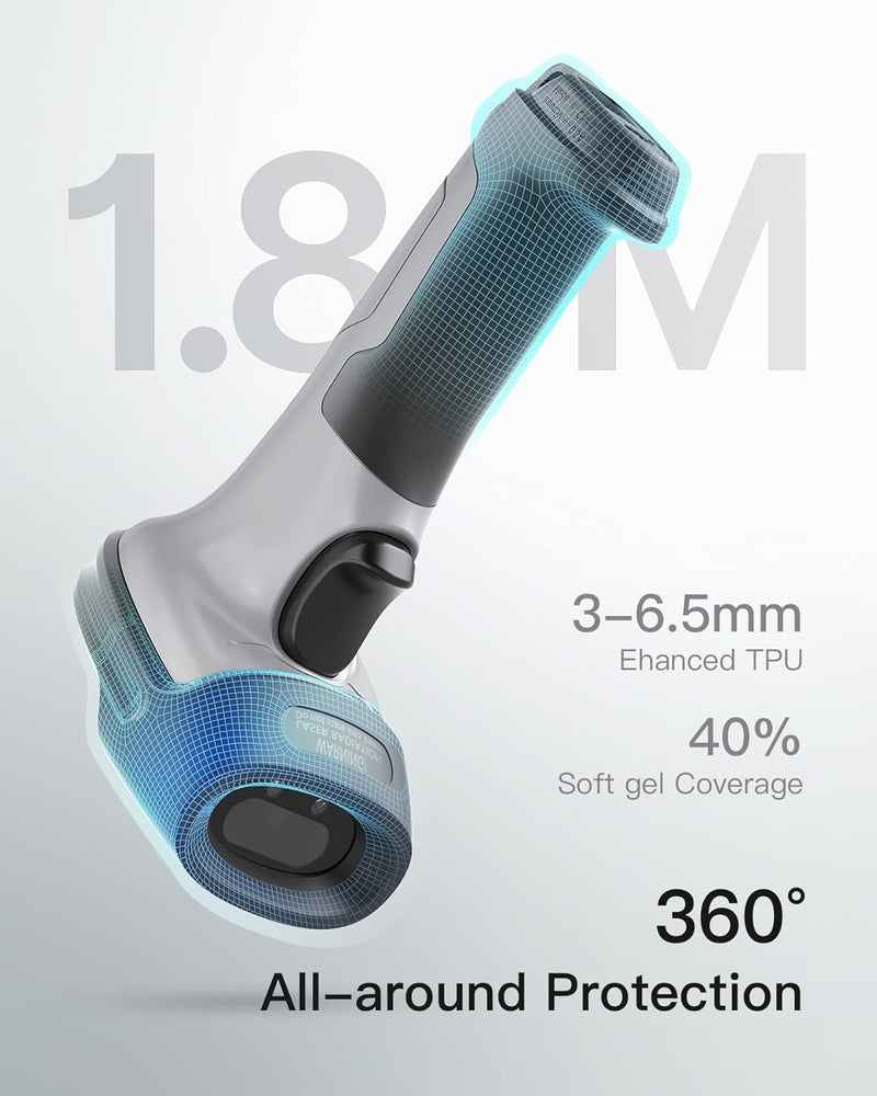 Inateck Bluetooth Barcode Scanner, Wireless, Kabellos,15 Tage Dauerbetrieb, 35 m Funkreichweite, aut