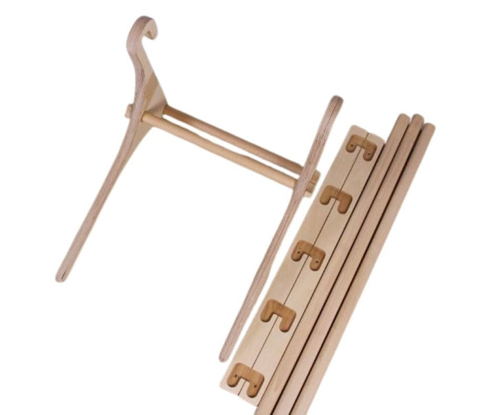 Komplettes Set aus robusten Trainingsgeräten aus Holz: stabile Dip-Stange und Klimmzugstange – 5-stu