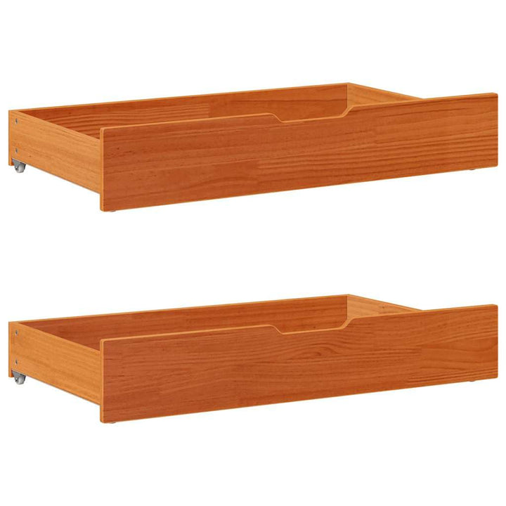 vidaXL Bettschubladen 2 Stk., Bettkasten Holz Aufbewahrung mit Rollen, Bett Schublade Bettauszug, Be