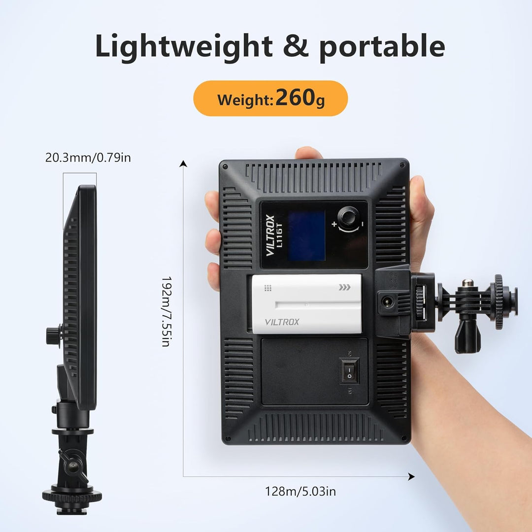 VILTROX L116T 5600K / 3300K LED Licht Panel Dimmbare Video Licht Kit für DSLR Kamera ( ohne Akku)