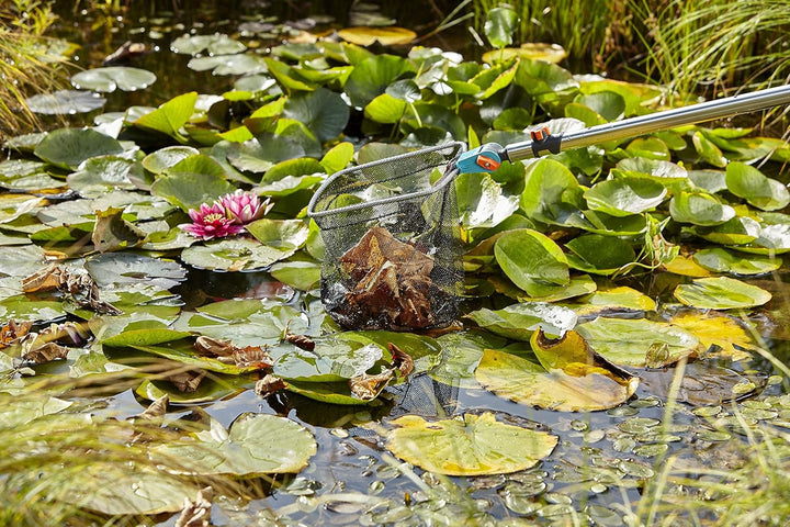 Gardena combisystem-Teichreiniger Vario 2: Teich-Kescher inkl. grob- und feinmaschigem Netz, ideales