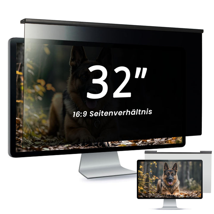 EliWhale Abnehmbare Sichtschutzfolie für 31,5-32 Zoll 16:9 Monitor, Hängender Datenschutzfilter mit
