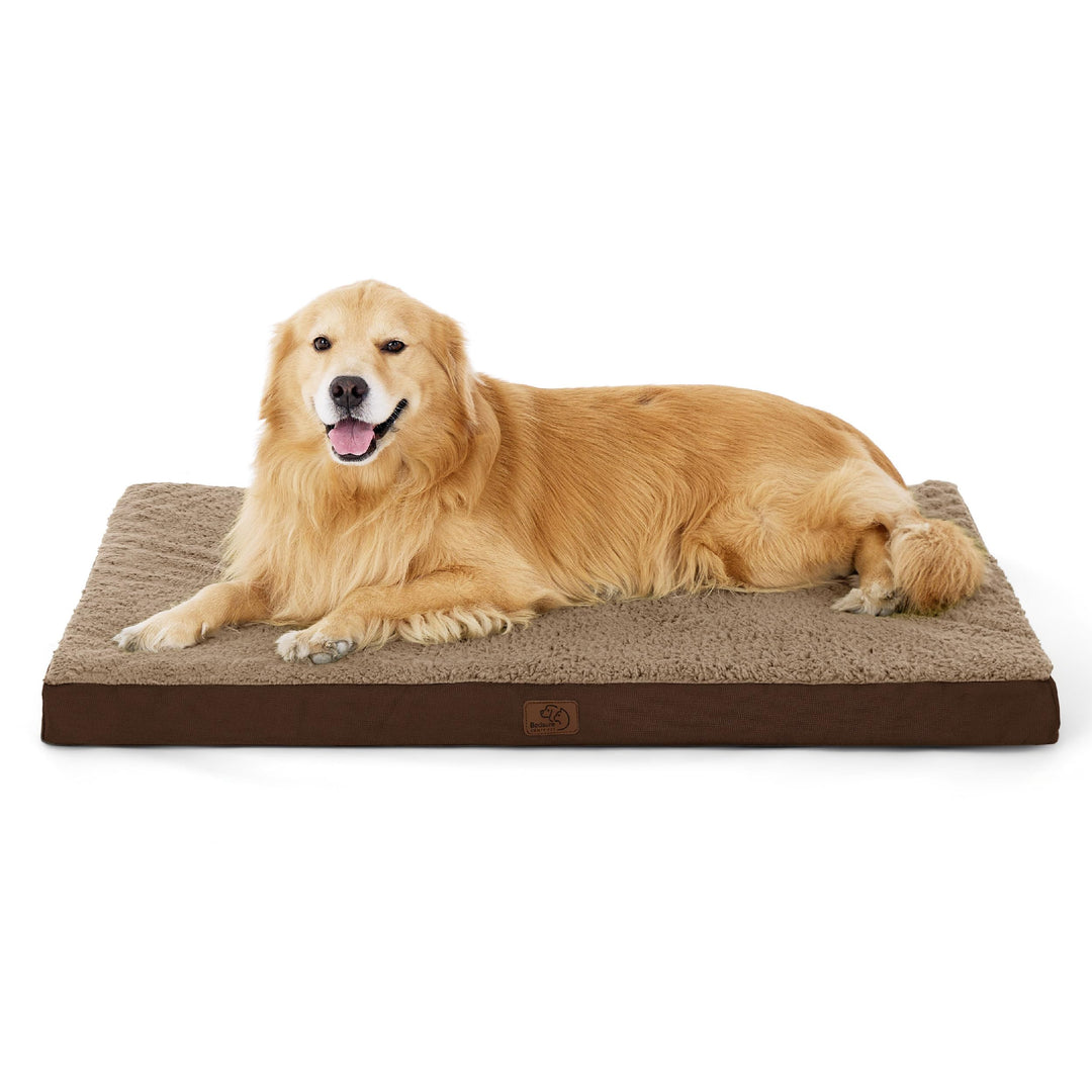 Bedsure orthopädisches Hundebett Grosse Hunde - 112x81x7.6cm Hundekissen flauschig Hundematte waschb