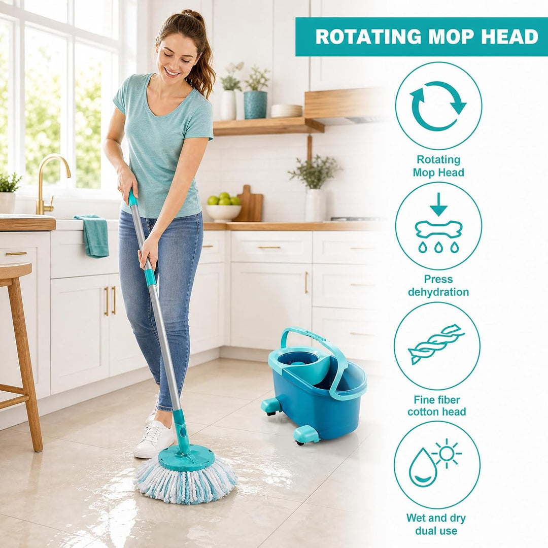 5 Stück Mikrofaser Wischmop Ersatzbezug geeignet für Leifheit Clean Twist Disc Mop Micro Set/Clean T