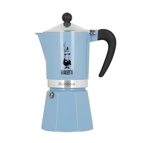 Bialetti Espressokocher Primavera Rainbow 6 Tassen blau 6 Cups Blau, 6 Cups Blau