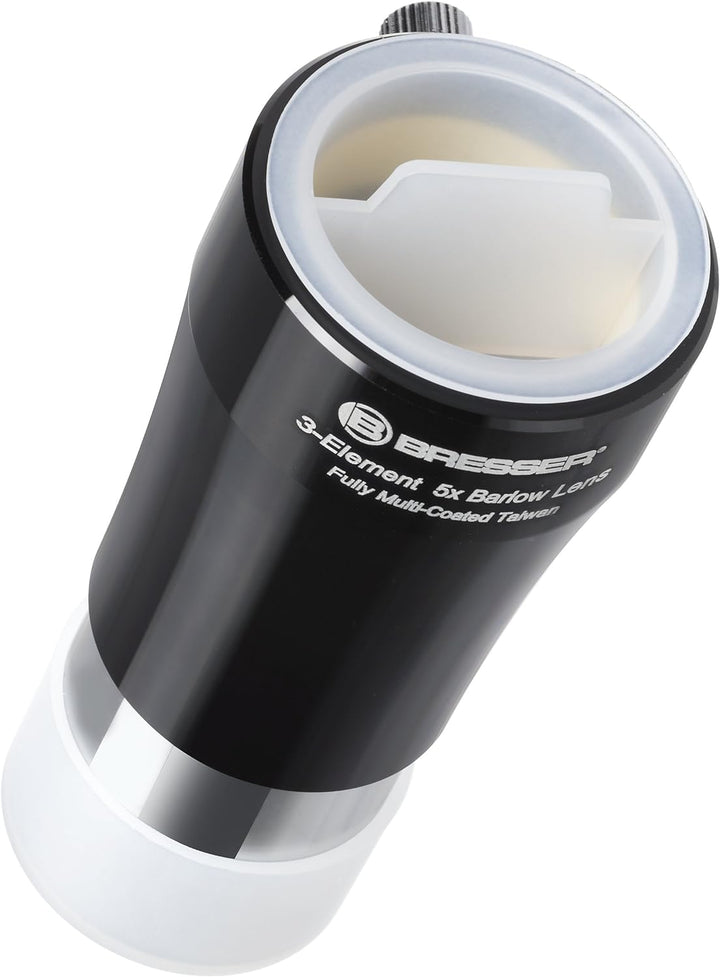 Bresser Teleskop Barlow Linse (5-fach (31,7mm 1.25 Zoll) zur Verfünffachung der Brennweite eines Tel