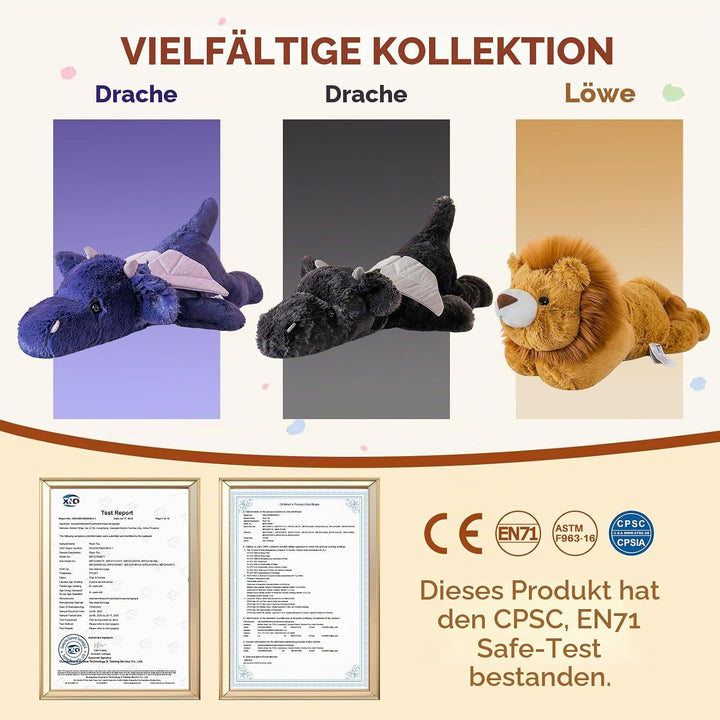 Gisqis Drache Kuscheltier Kawaii 48cm Gewicht Drachen Kuscheltier Dragon Stofftier Plushie Plüschtie