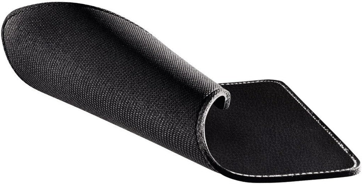 Hama Mauspad (22 x 18 cm, Office Mousepad in Leder Optik, optimale Gleitfähigkeit, rutschfeste Unter