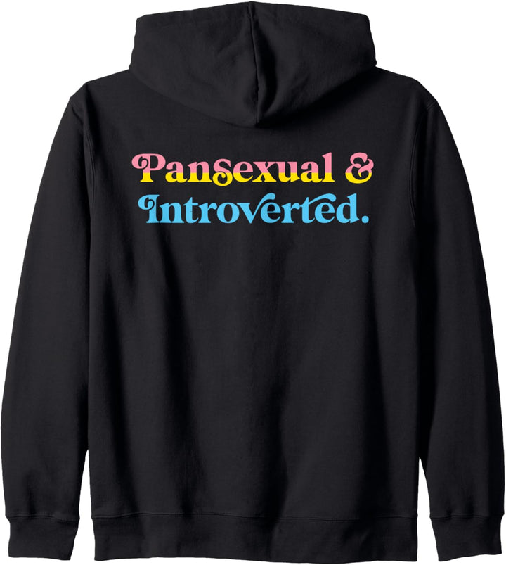Pansexual And Introverted Funny Aesthetic LGBTQIA Pride Flag Kapuzenjacke