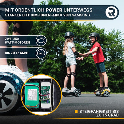 Robway W1 Hoverboard - Das Original - Samsung Marken Akku - Self Balance - 22 Farben - Bluetooth - 𝟮