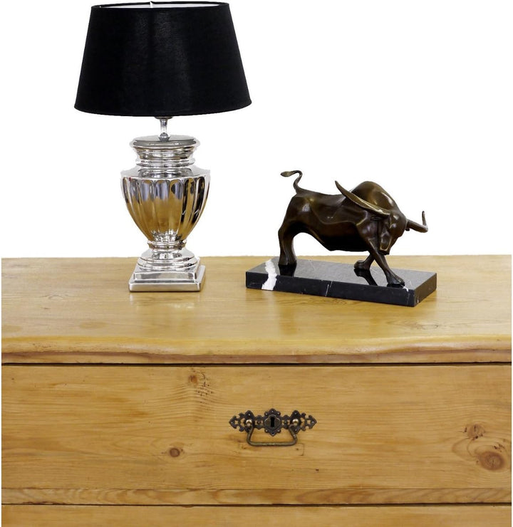 Kunst & Ambiente - Moderne Bronzefigur - Kraftvoller Stier - signiert von Milo - Echte Bronze - Stie