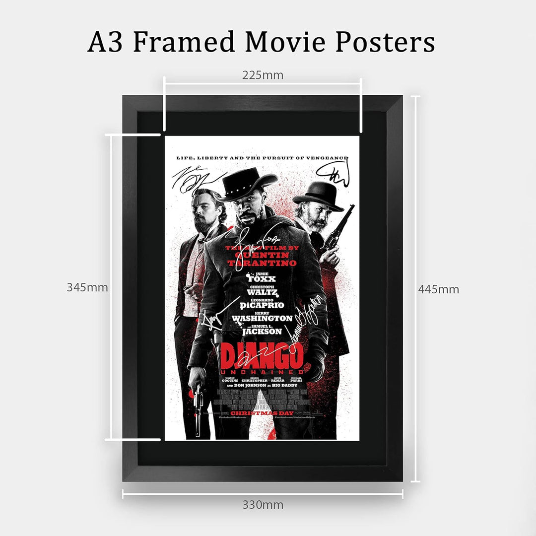 HWC Trading Django A3 Gerahmte Signiert Gedruckt Autogramme Bild Druck-Fotoanzeige Geschenk Für Jami