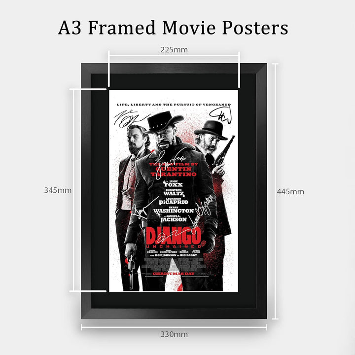 HWC Trading Django A3 Gerahmte Signiert Gedruckt Autogramme Bild Druck-Fotoanzeige Geschenk Für Jami