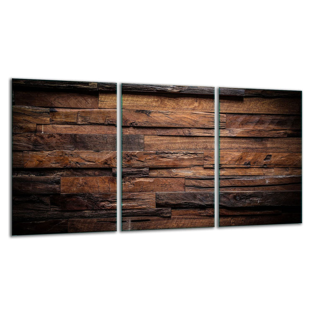 TMK ArtDeko Herdabdeckplatte 3 Teilig 3x30x52 cm - Spritzschutz Herdabdeckung – Herdschutz aus Siche