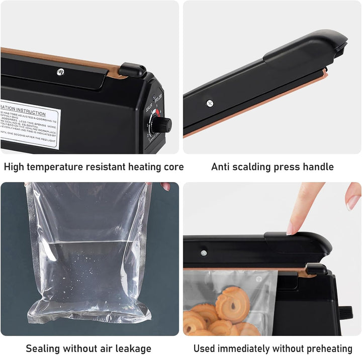 Heisssiegelgerät Folienschweissgerät 200mm, Folienschweissgerät, Impulse Heat Bag Sealer, Bag Sealer