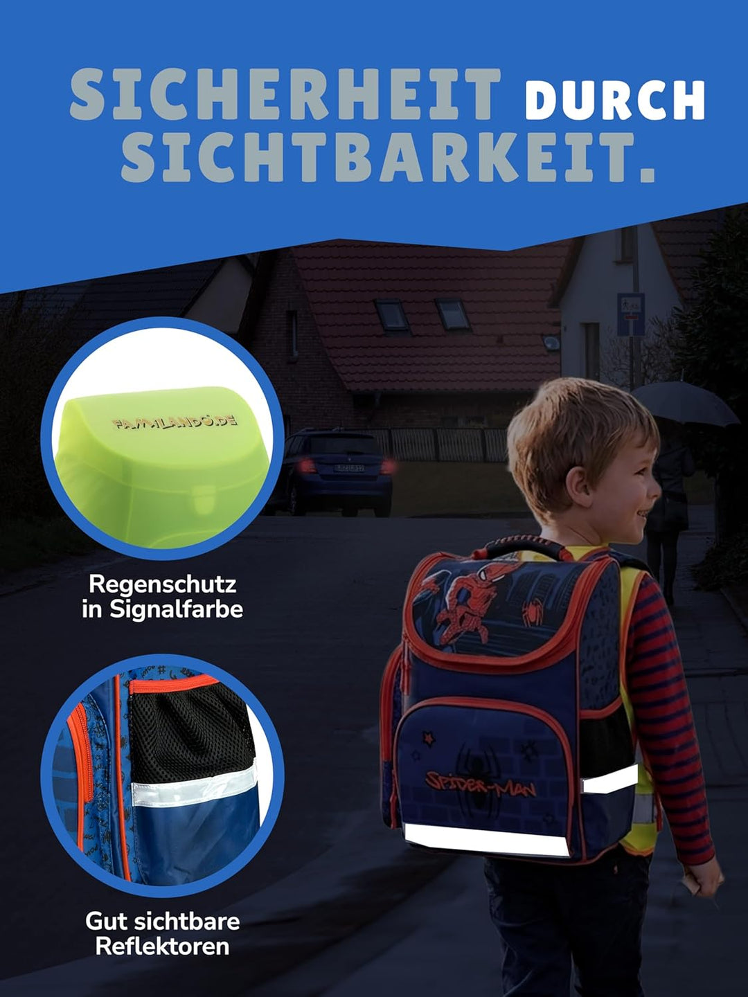 Schulranzen-Set Marvel Spiderman 16 TLG. mit Federmappe, Dose, Flasche, Sporttasche, grosse Schultüt