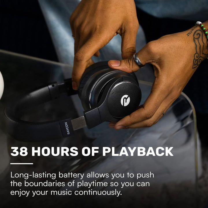 Raycon Everyday Kabellose Bluetooth Over Ear Kopfhörer, mit aktiver Geräuschunterdrückung, Bewusstse