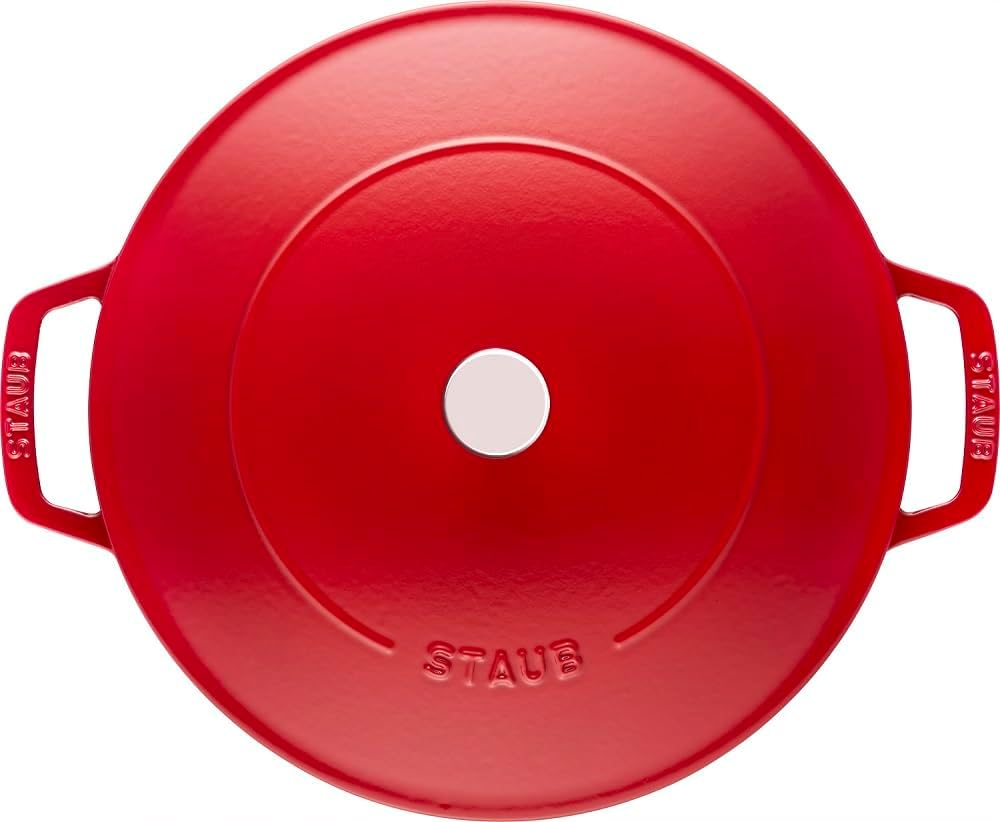 STAUB Gusseisen Bräter, Chistera Tropfenstruktur im Deckel, Rund 28 cm, 3,7 L, Für alle Herdarten ge