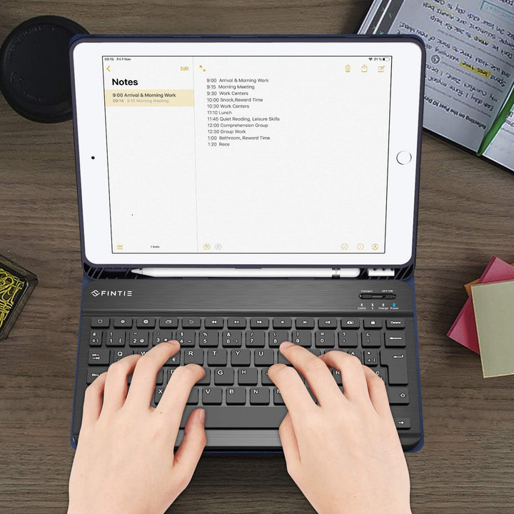 Fintie Tastatur Hülle für iPad 10.2 Zoll (9/8/ 7 Generation - 2021/2020/2019), Schutzhülle mit TPU R