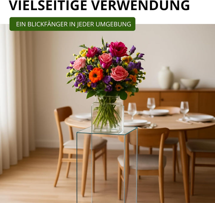 StarK® Blumenständer,Premium Acrylglas Dekosäule belastbar bis 30kg,Blumensäule,Pflanzenständer,Pode