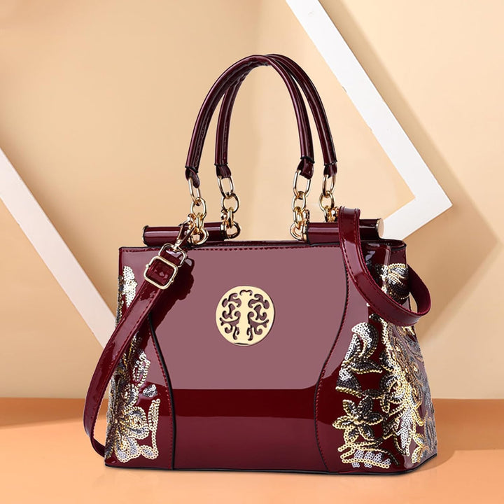 NICOLE & DORIS Lackleder Handtasche Damen Umhängetaschen Elegante Schultertasche frauen shopper gros