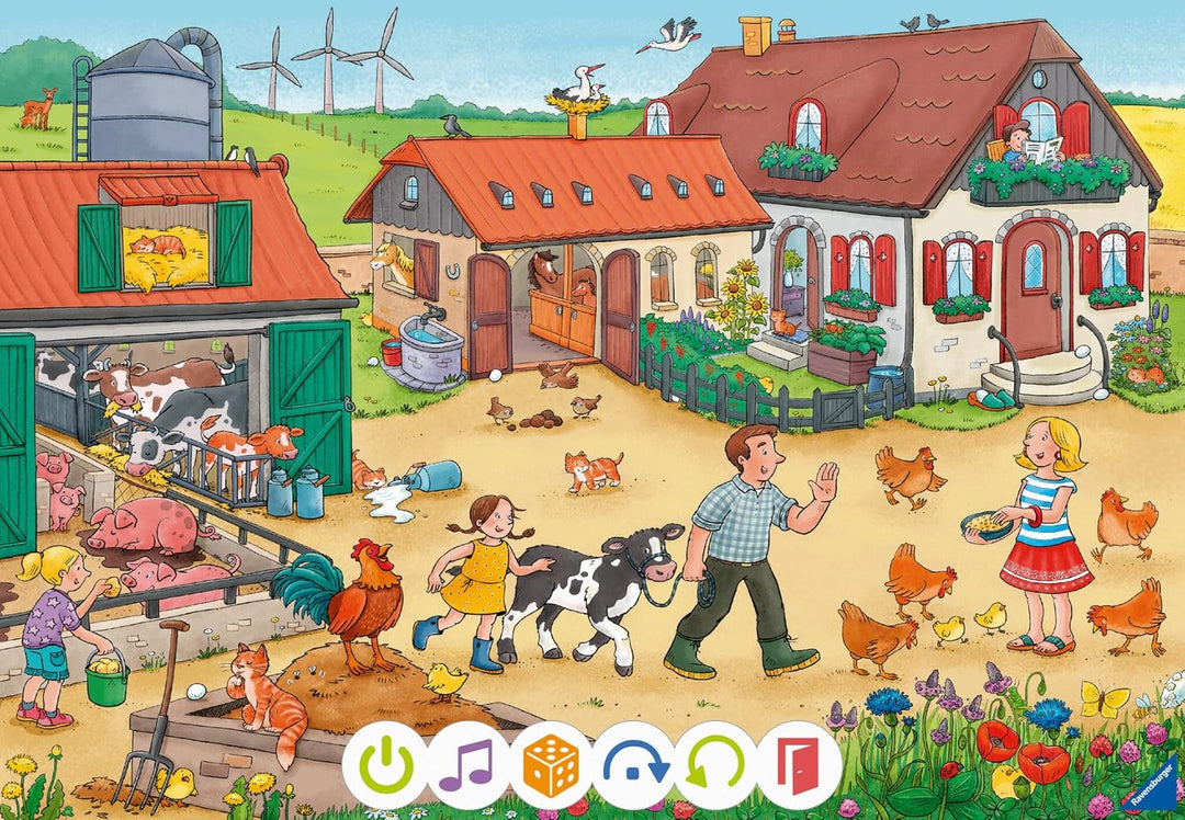Ravensburger tiptoi Spiel 00125 Rätselspass auf dem Bauernhof - Lernspiel ab 3 Jahren & tiptoi 00136